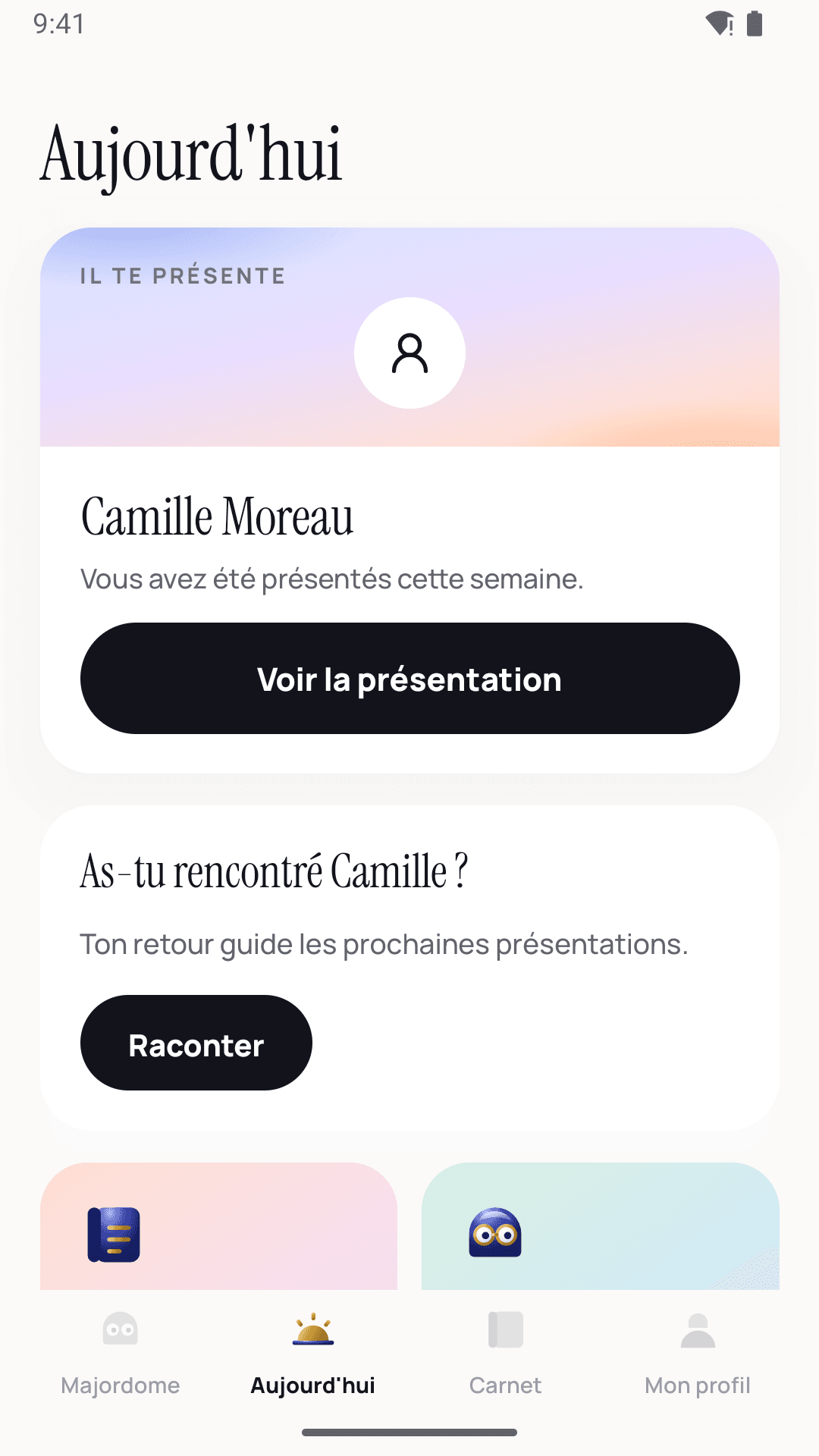 L'écran du jour : la personne que le majordome présente cette semaine